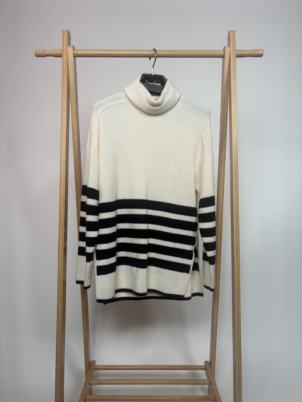 PF-1245 Cos Striped Turtleneck Sweater Wool Extra